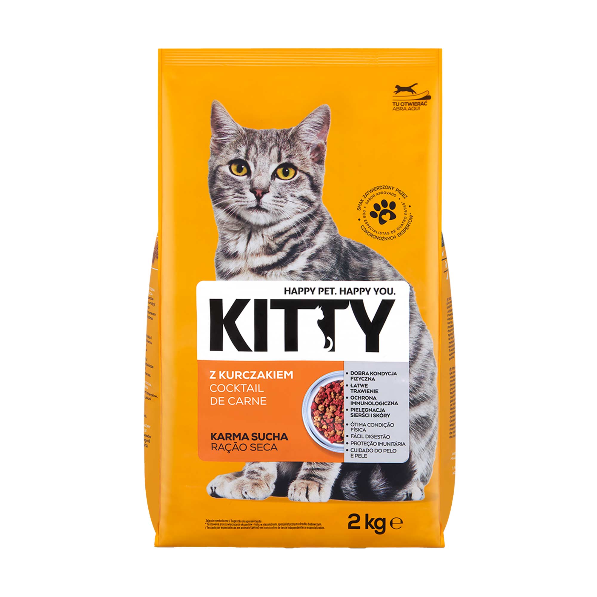 Ração Seca Kitty Cocktail Carne 2kg