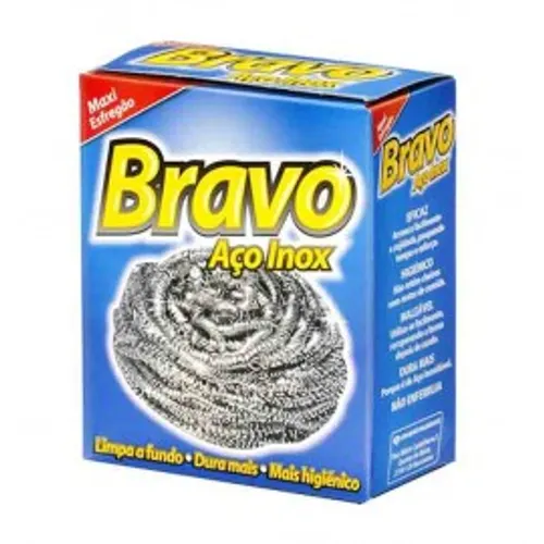 Esfregão Aço Inox Bravo
