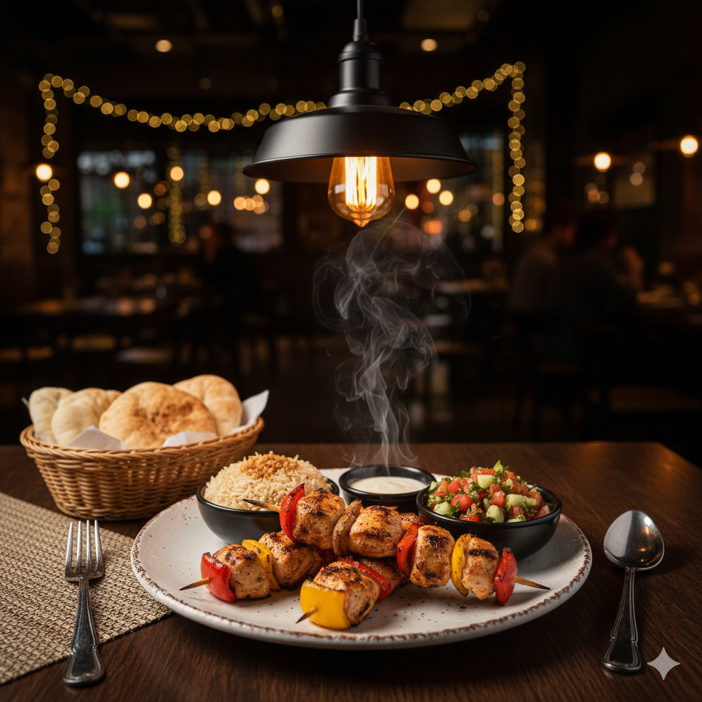 وجبة شيش طاووك