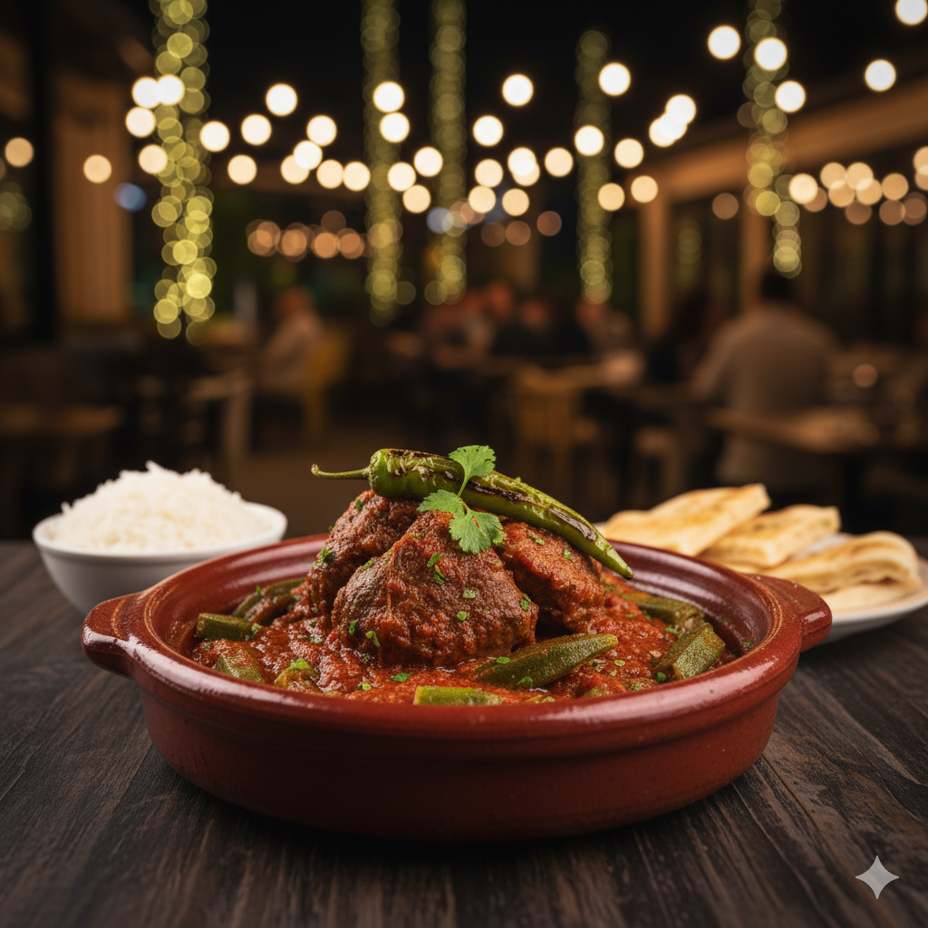 باميه باللحم