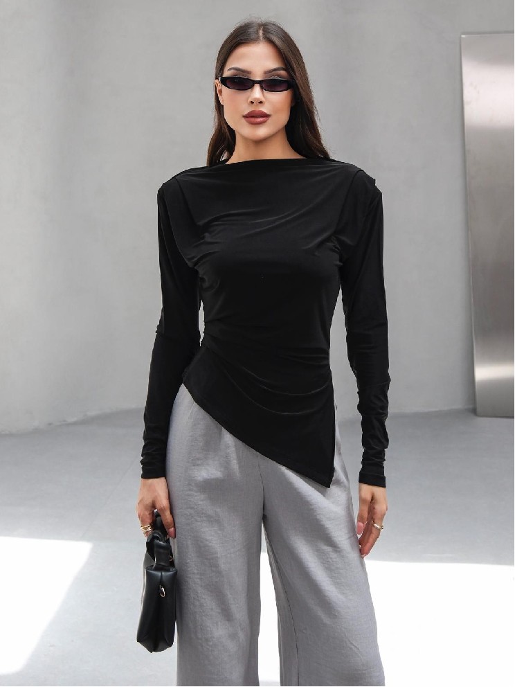 Haut asymétrique noir