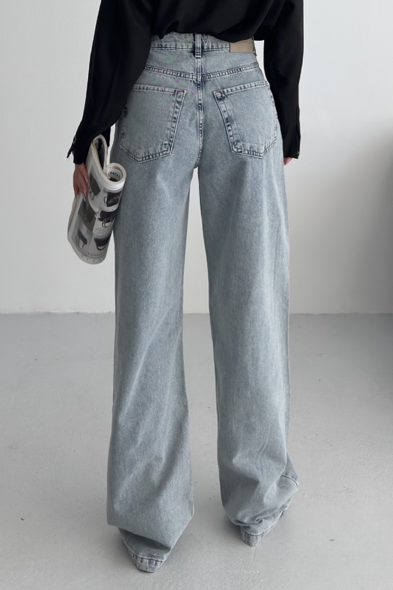 Jean large taille haute