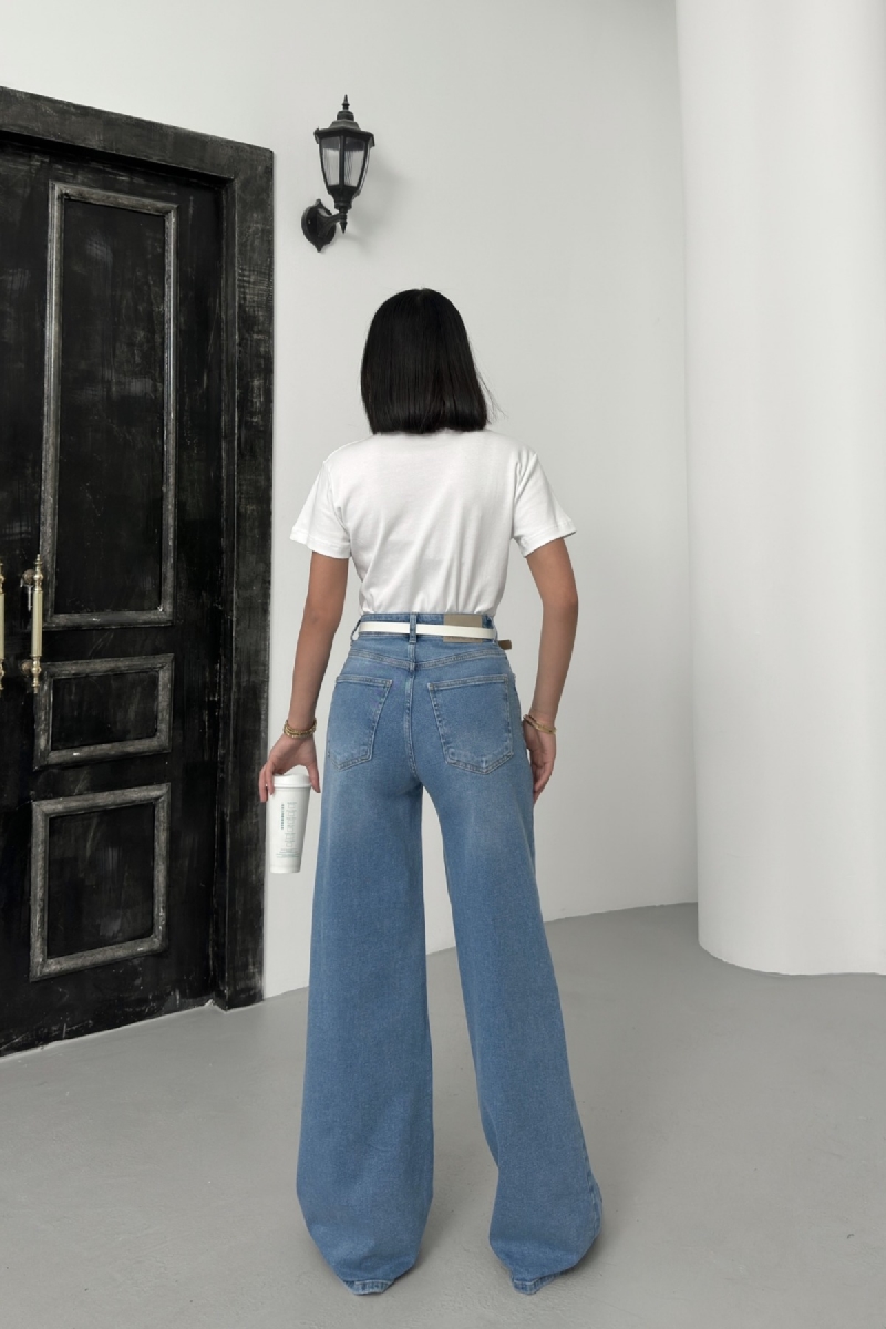 Jean large taille haute