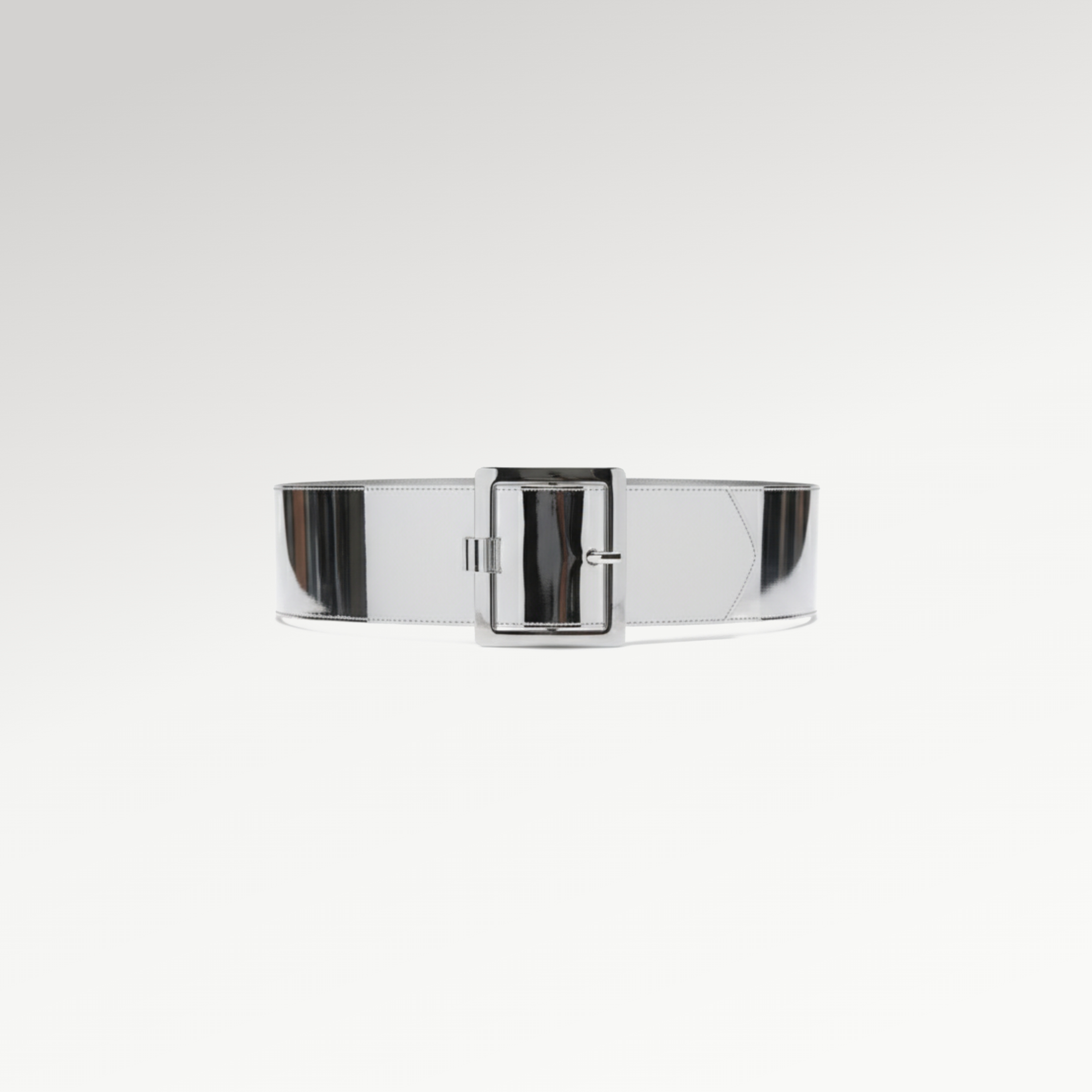 Chrome Metallic Belt