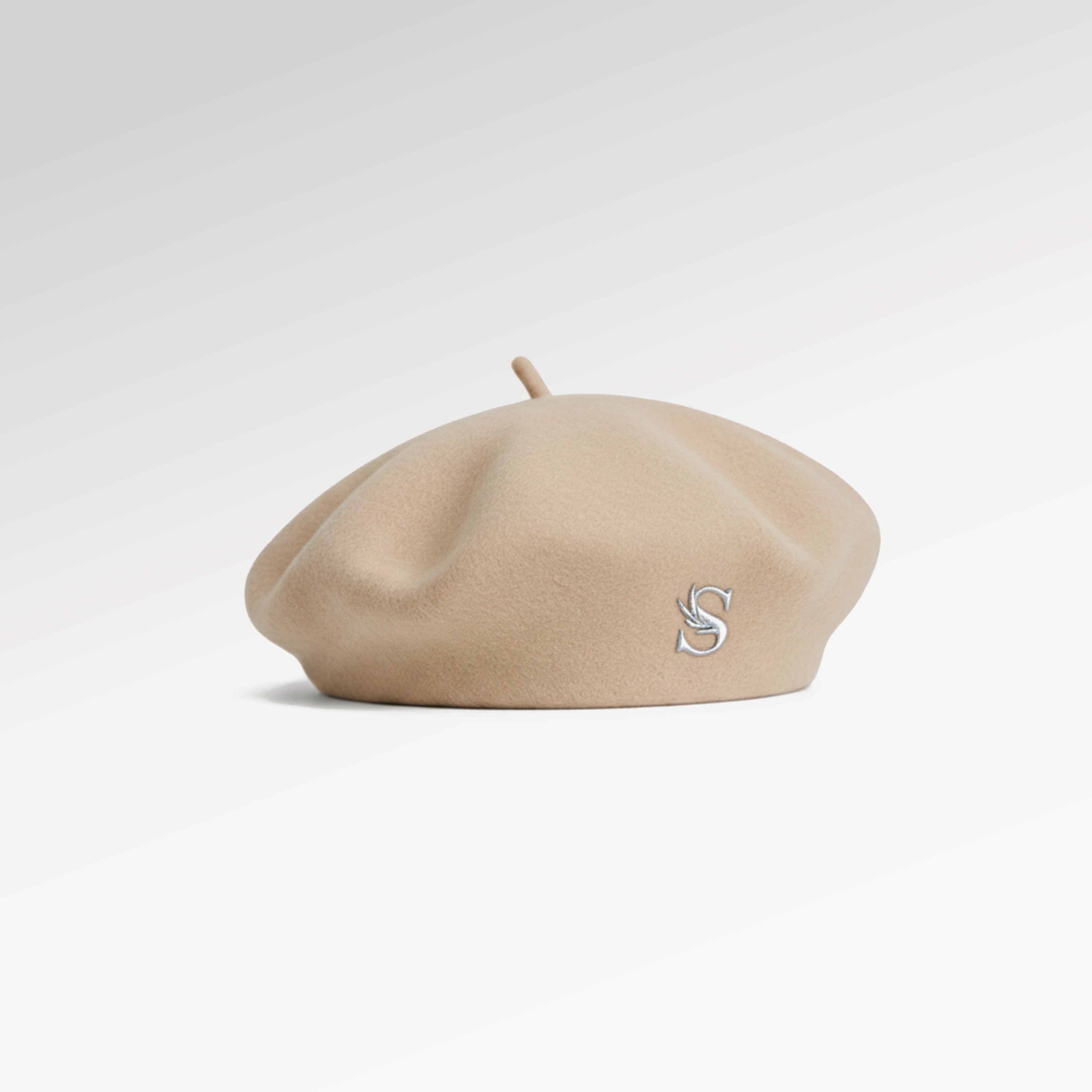 Beige Wool Beret