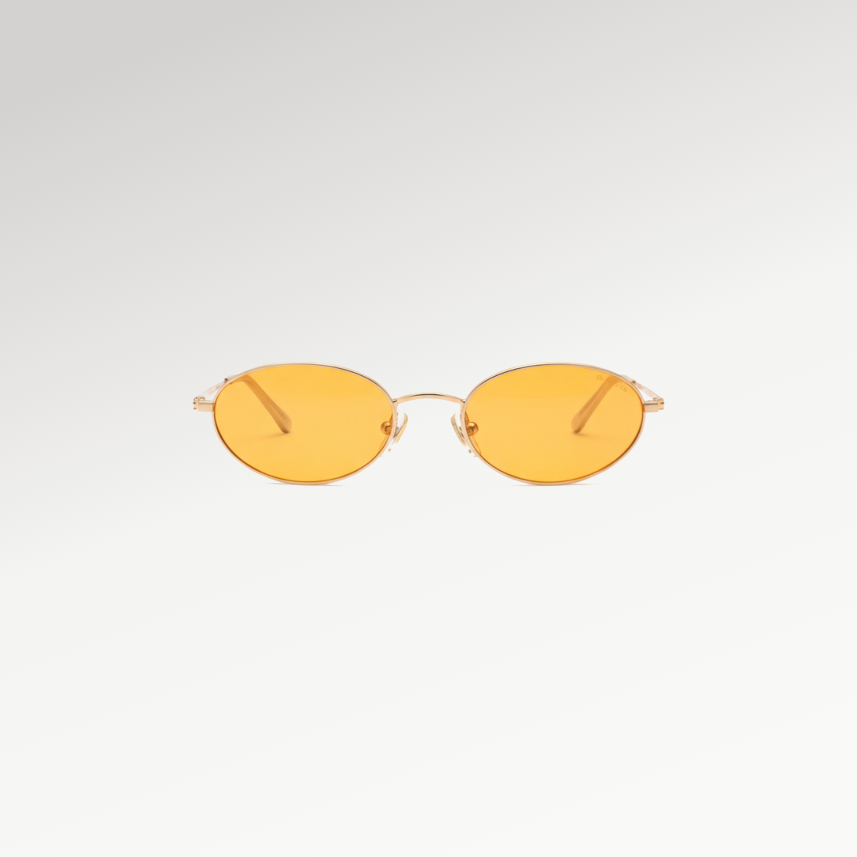 Oval Orange Tinted Sunglasses