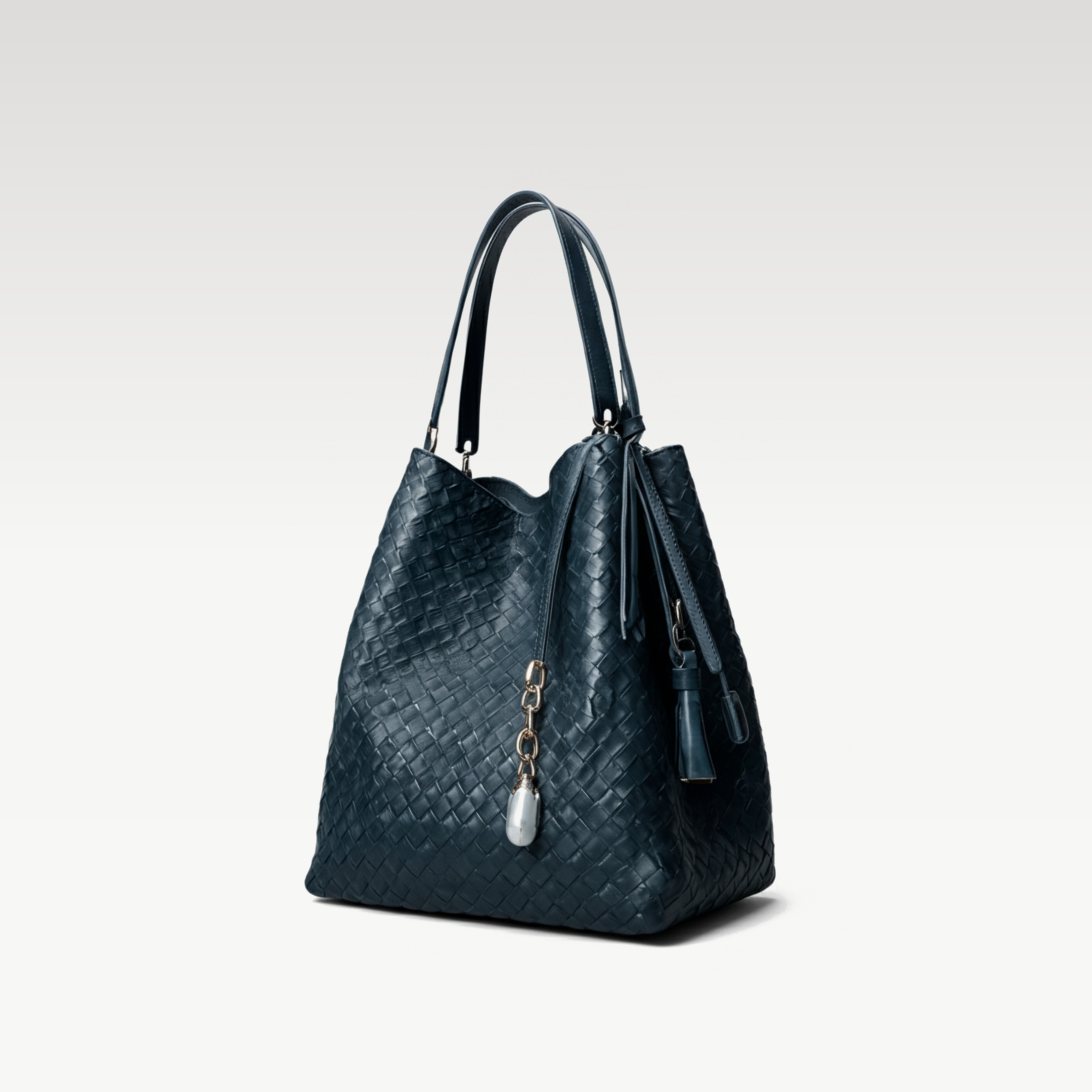 Woven Leather Tote Bag