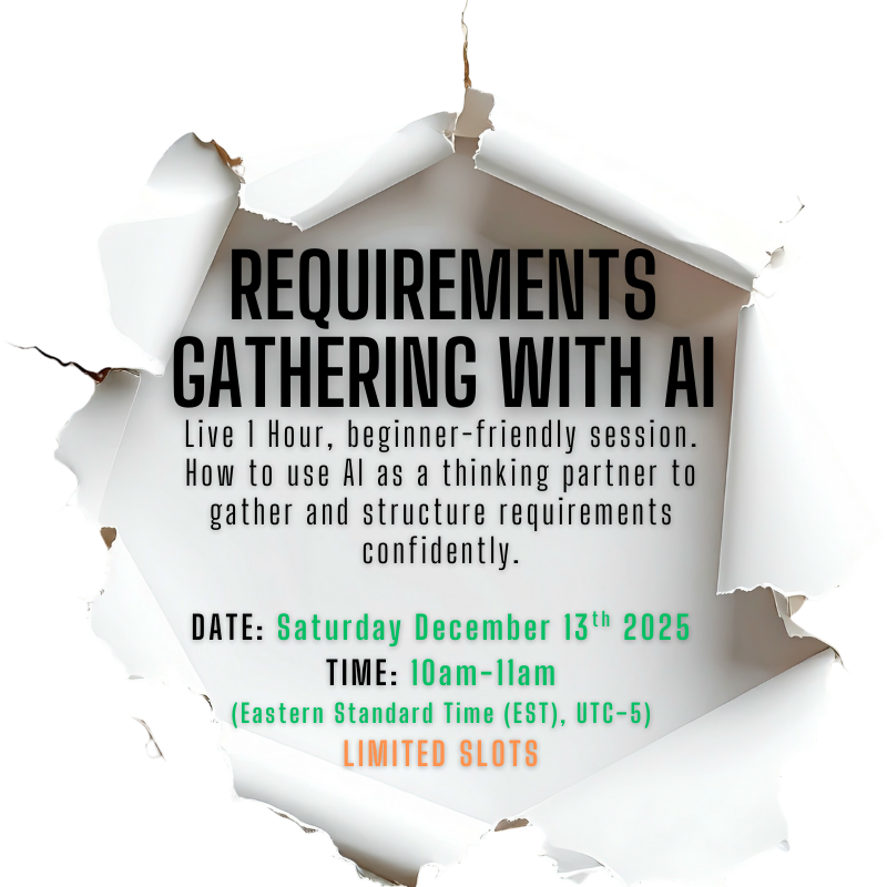 Requirements Gathering with AI LIVE Class