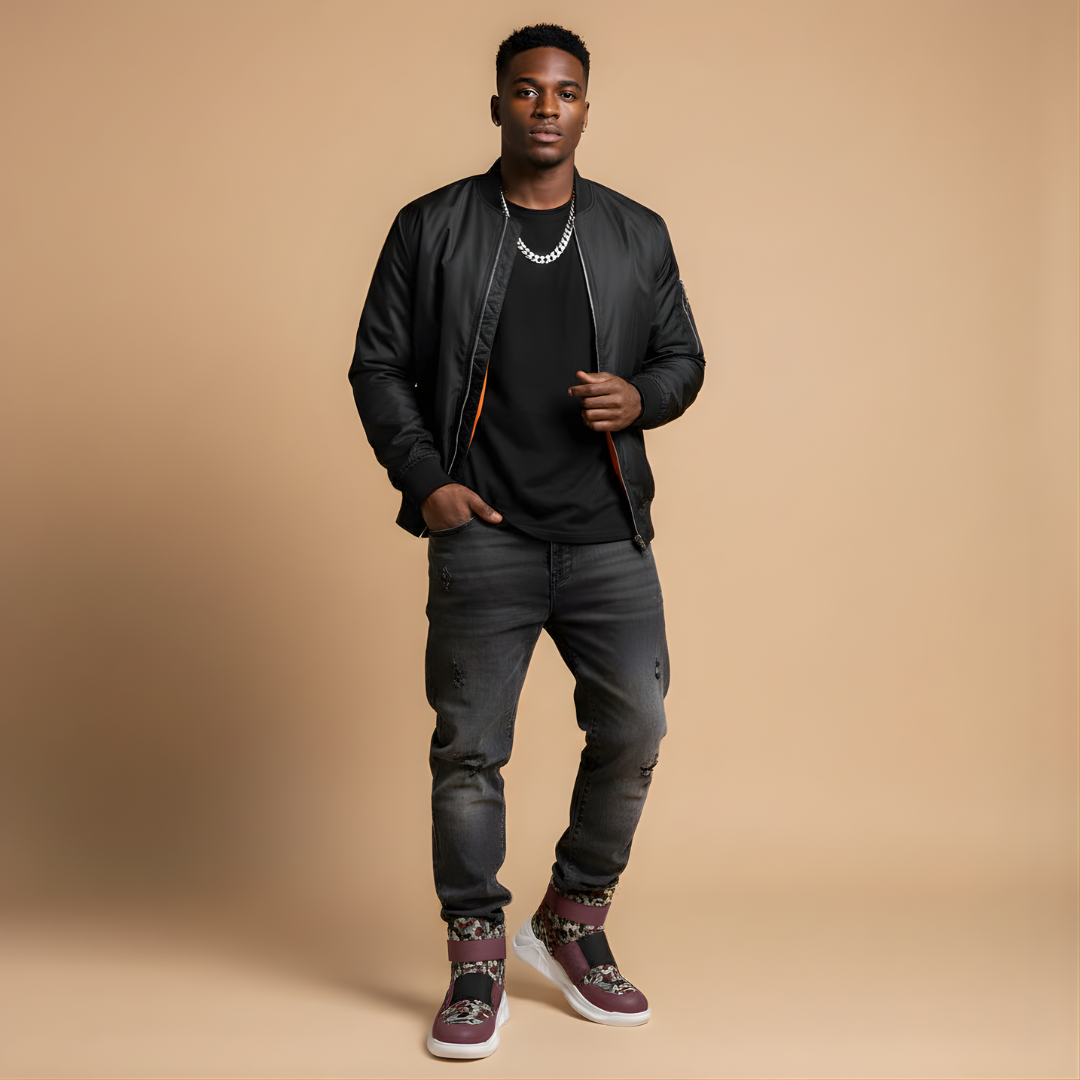 YESHUA Camouflage High-Top Sneaker