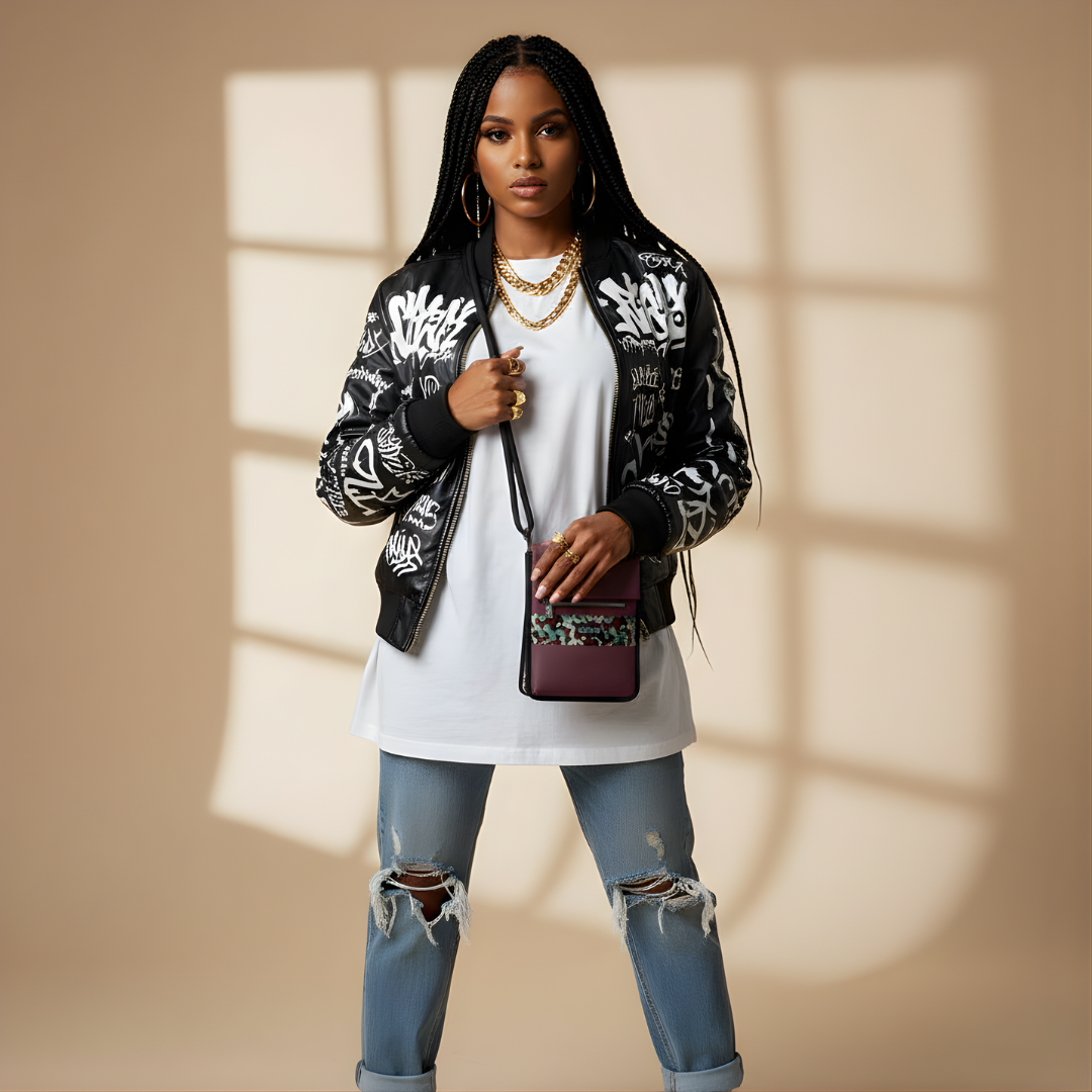 Burgundy Leather Shoulder Bag