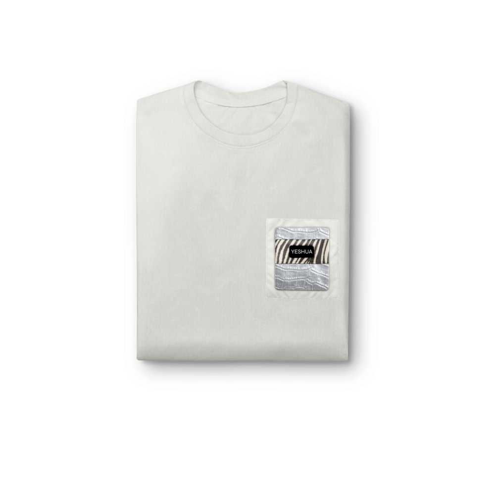 The YESHUA Silver Croc Stripe-Insert Tee