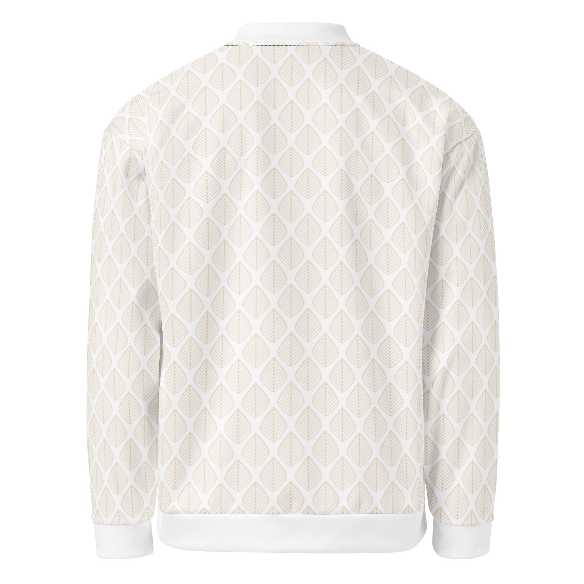 Paper Leaf Pattern Bomber Jacket