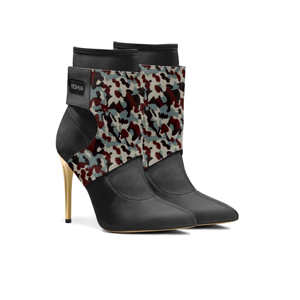 Camouflage High Heel Boot