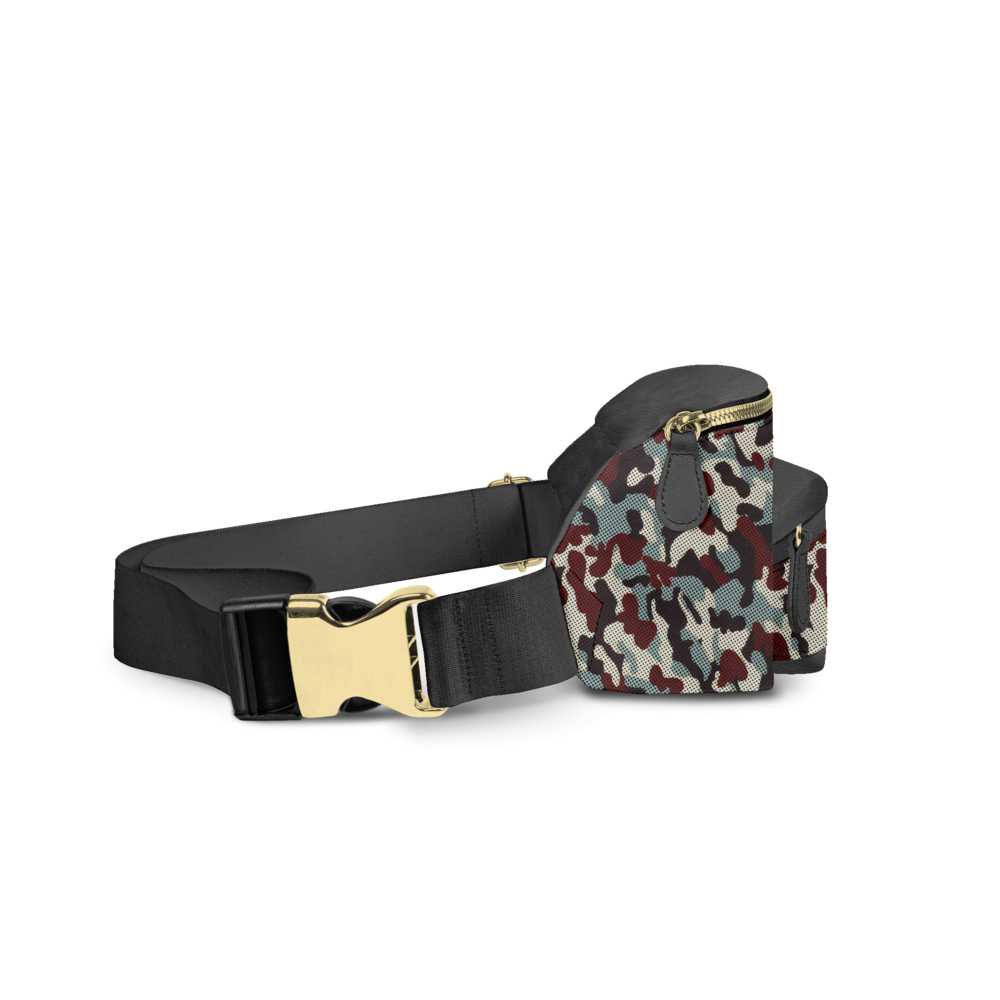 YESHUA Black Crossbody Bag with Camo Print