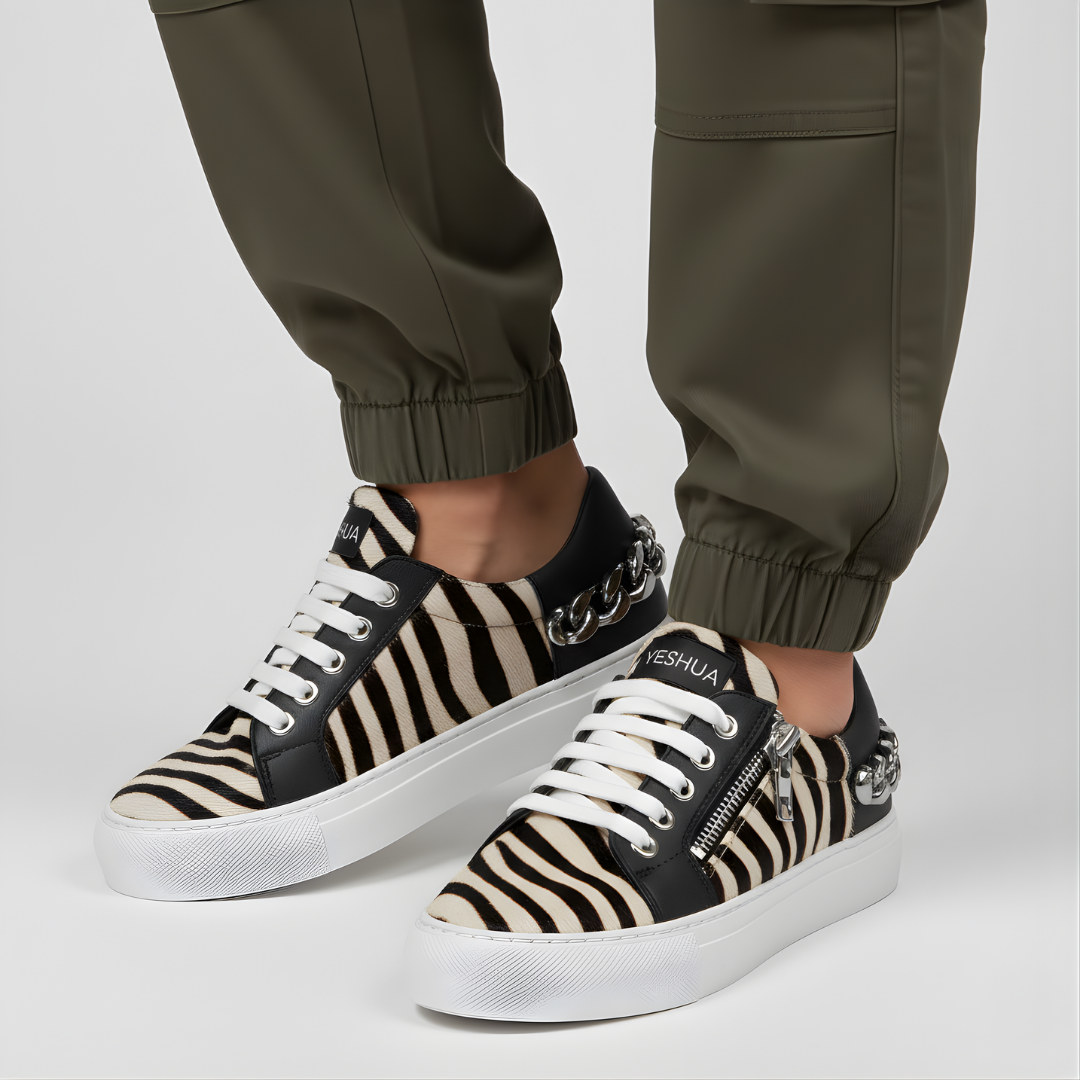 The YESHUA Metal Zebra Low Top