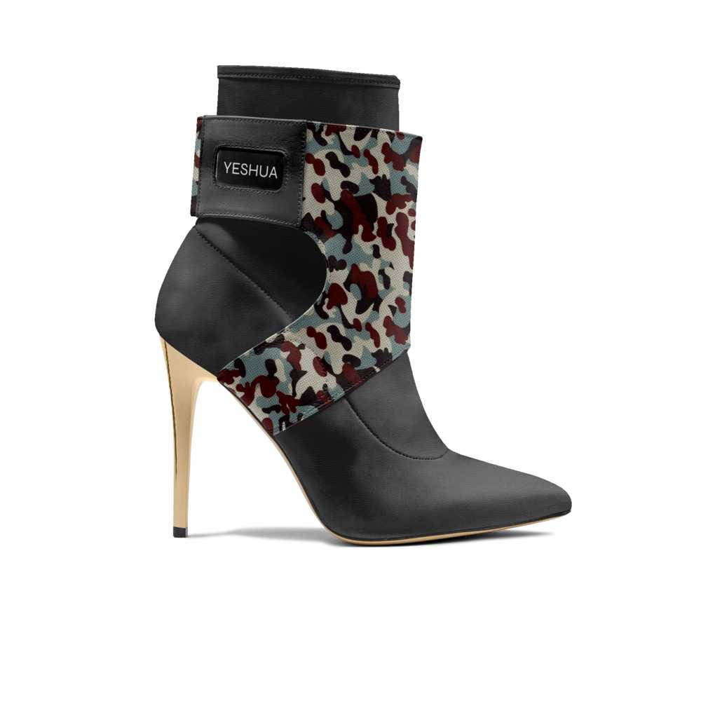 Camouflage High Heel Boot