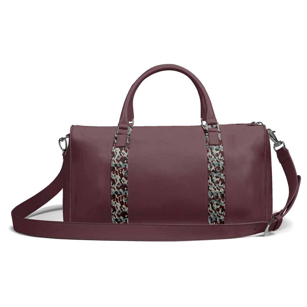 Burgundy Leather Duffel Bag