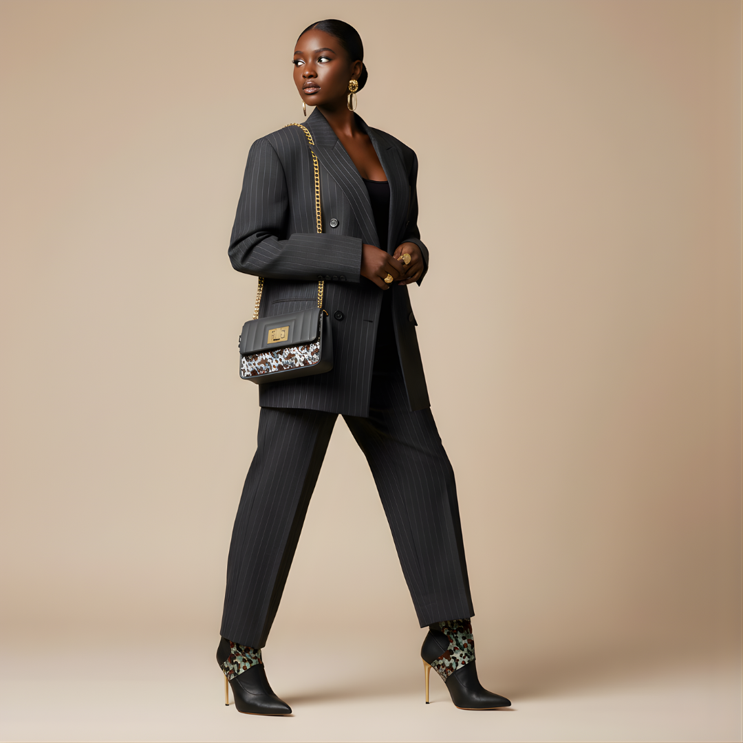 Black Leather Shoulder Bag