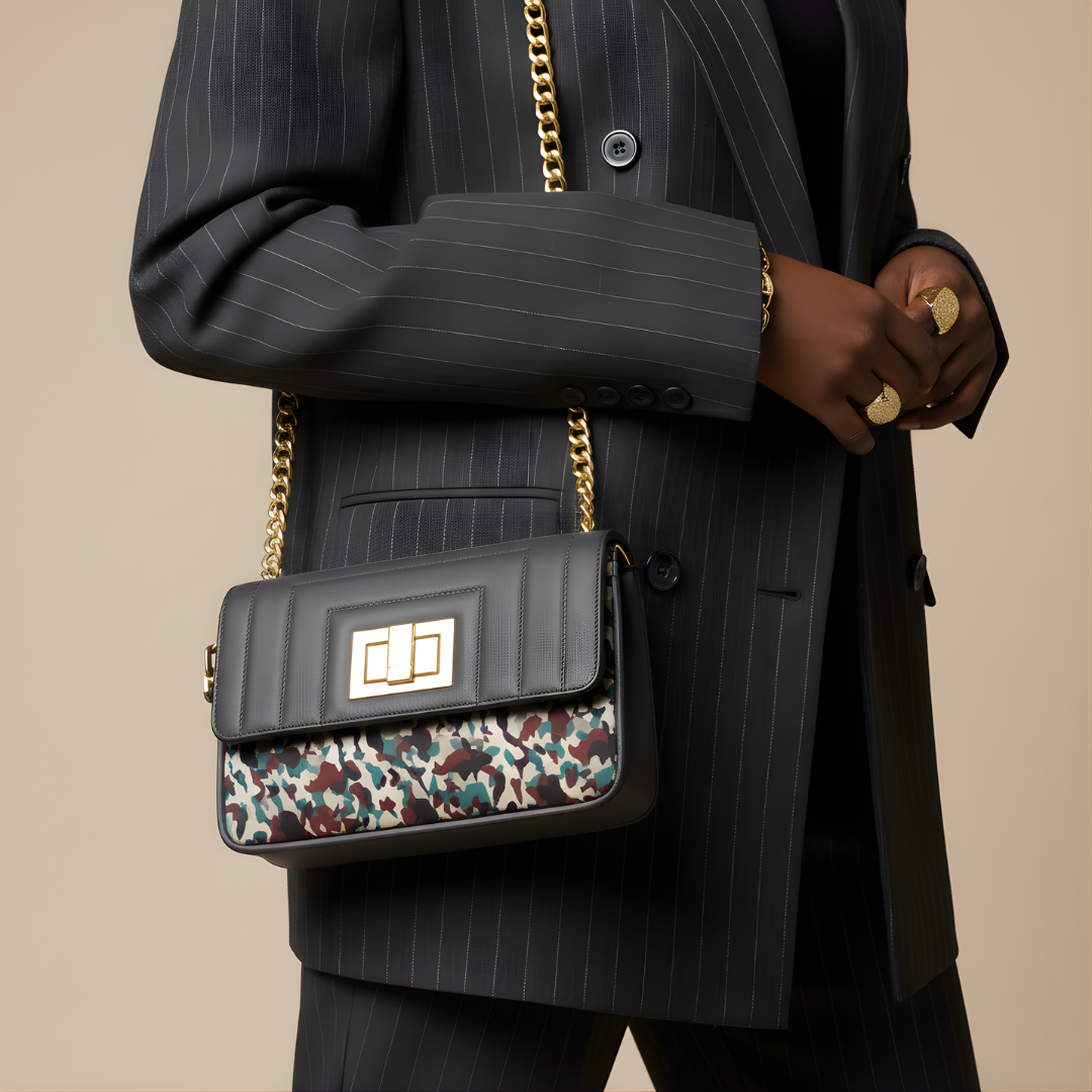 Black Leather Shoulder Bag