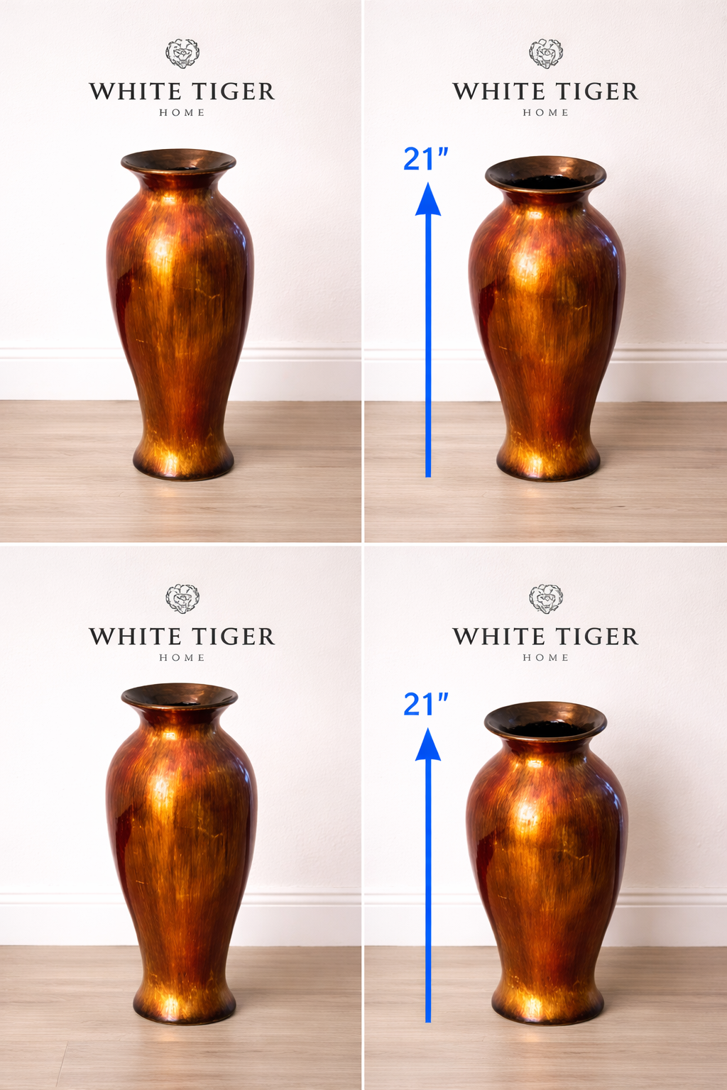 Elegant Decorative Vase – Modern Copper Finish