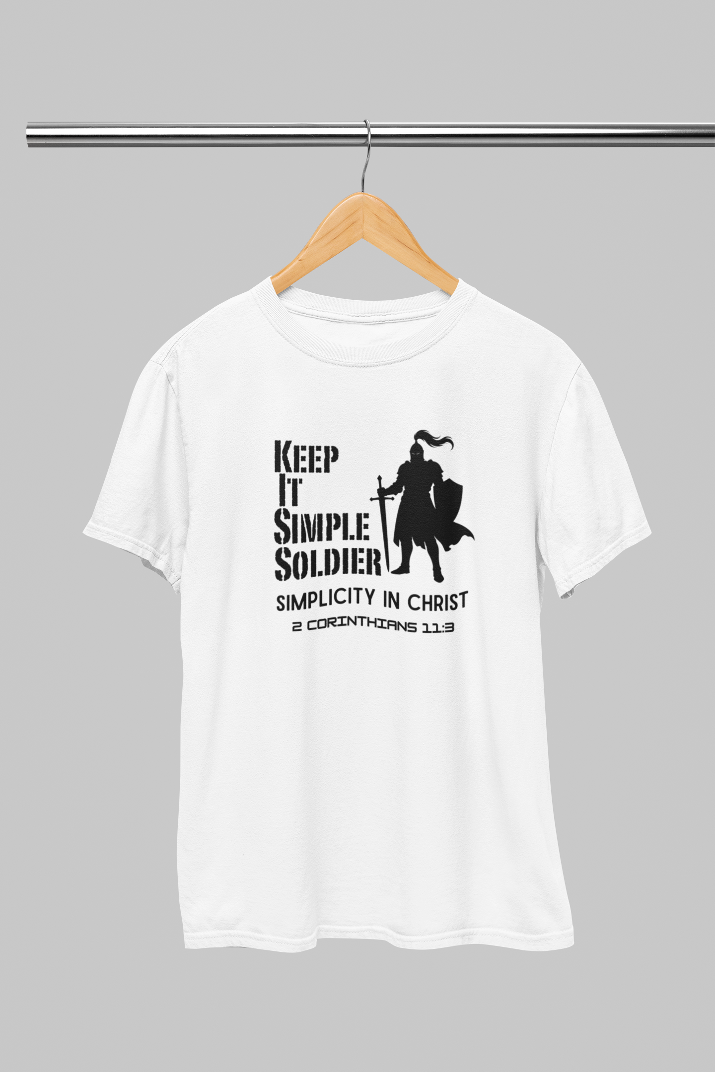 Keep It Simple Soldier Heavy Cotton T-Shirt with Male design