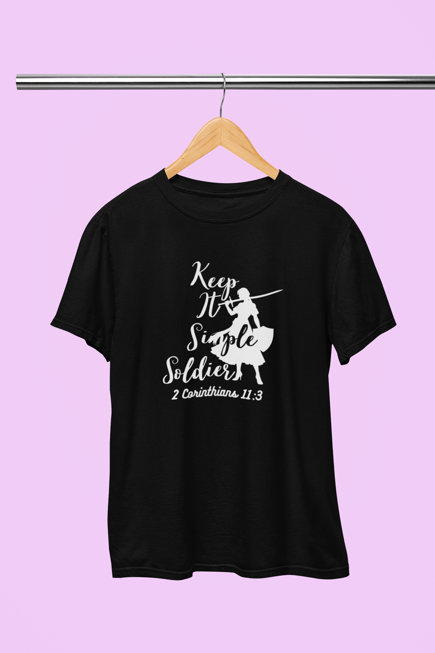 Keep It Simple Soldier Softstyle T-Shirt with female design