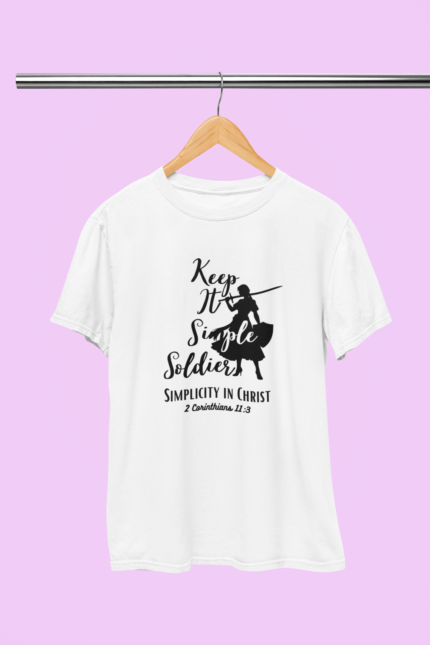 Keep It Simple Soldier Softstyle T-Shirt with female design