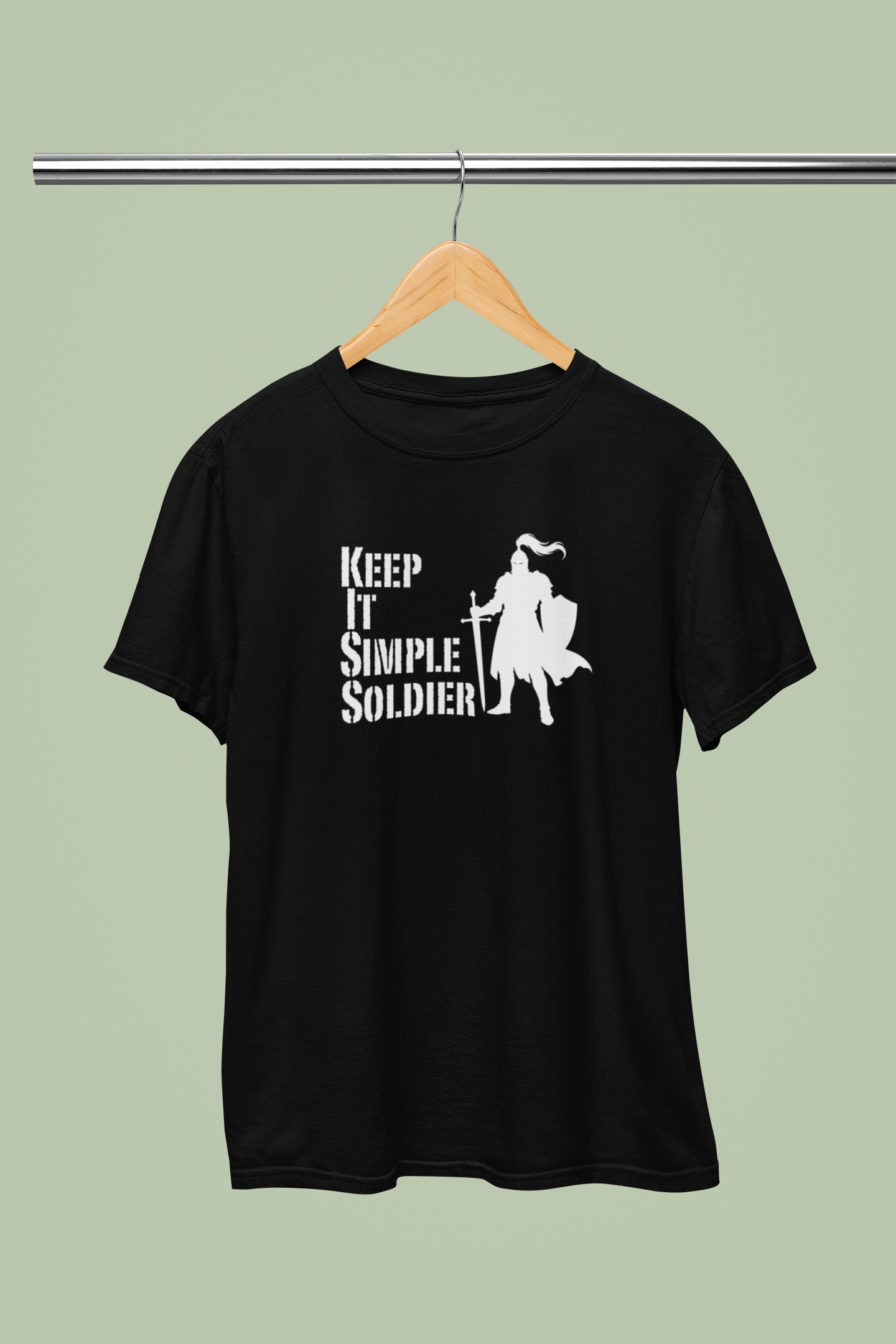 Keep It Simple Soldier Heavy Cotton T-Shirt with Male design