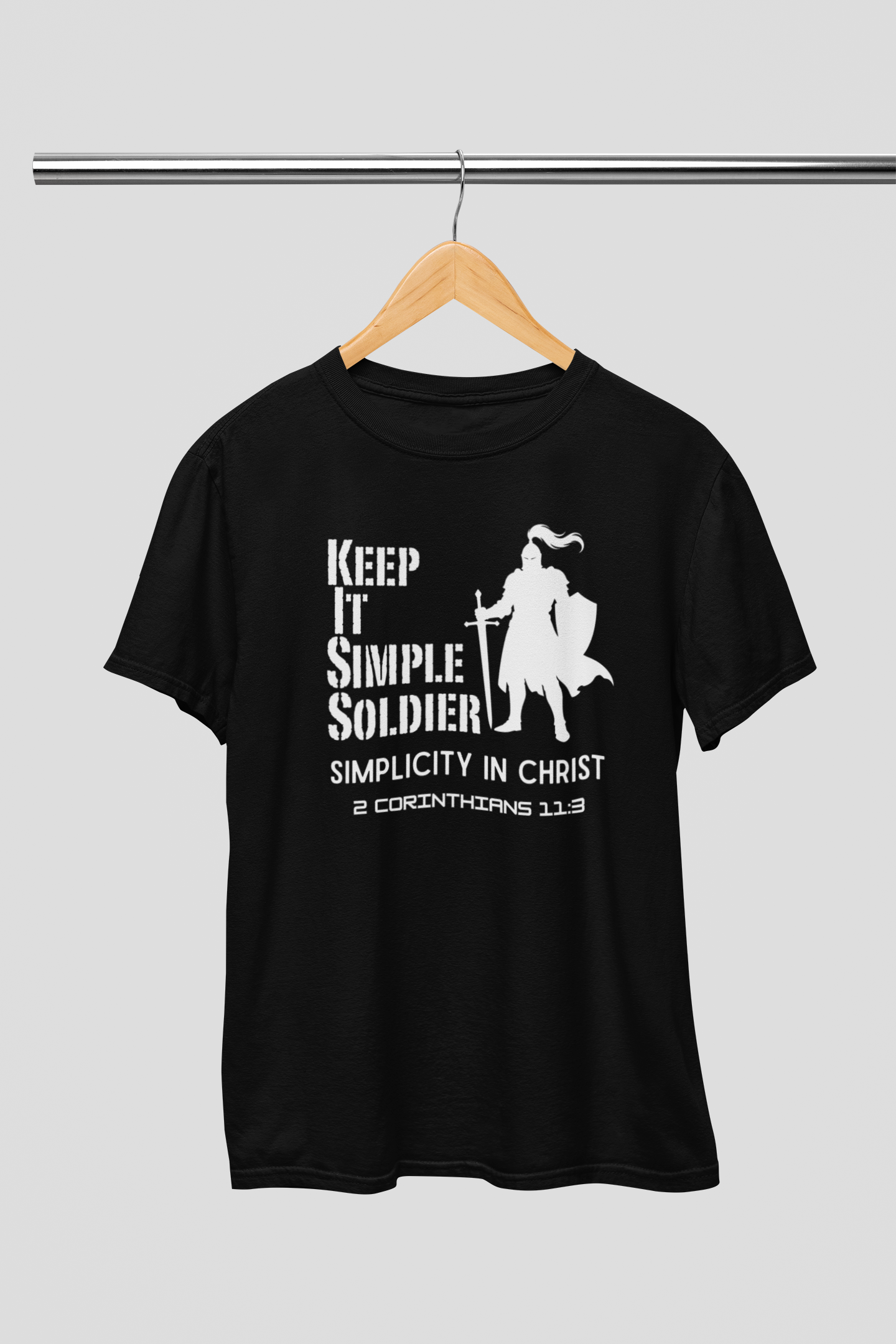 Keep It Simple Soldier Heavy Cotton T-Shirt with Male design