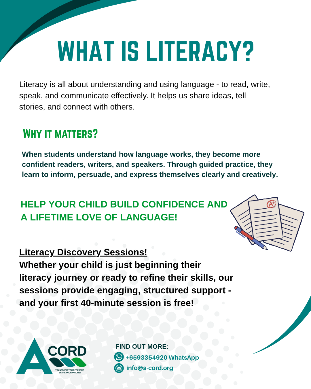 English/Literacy Support