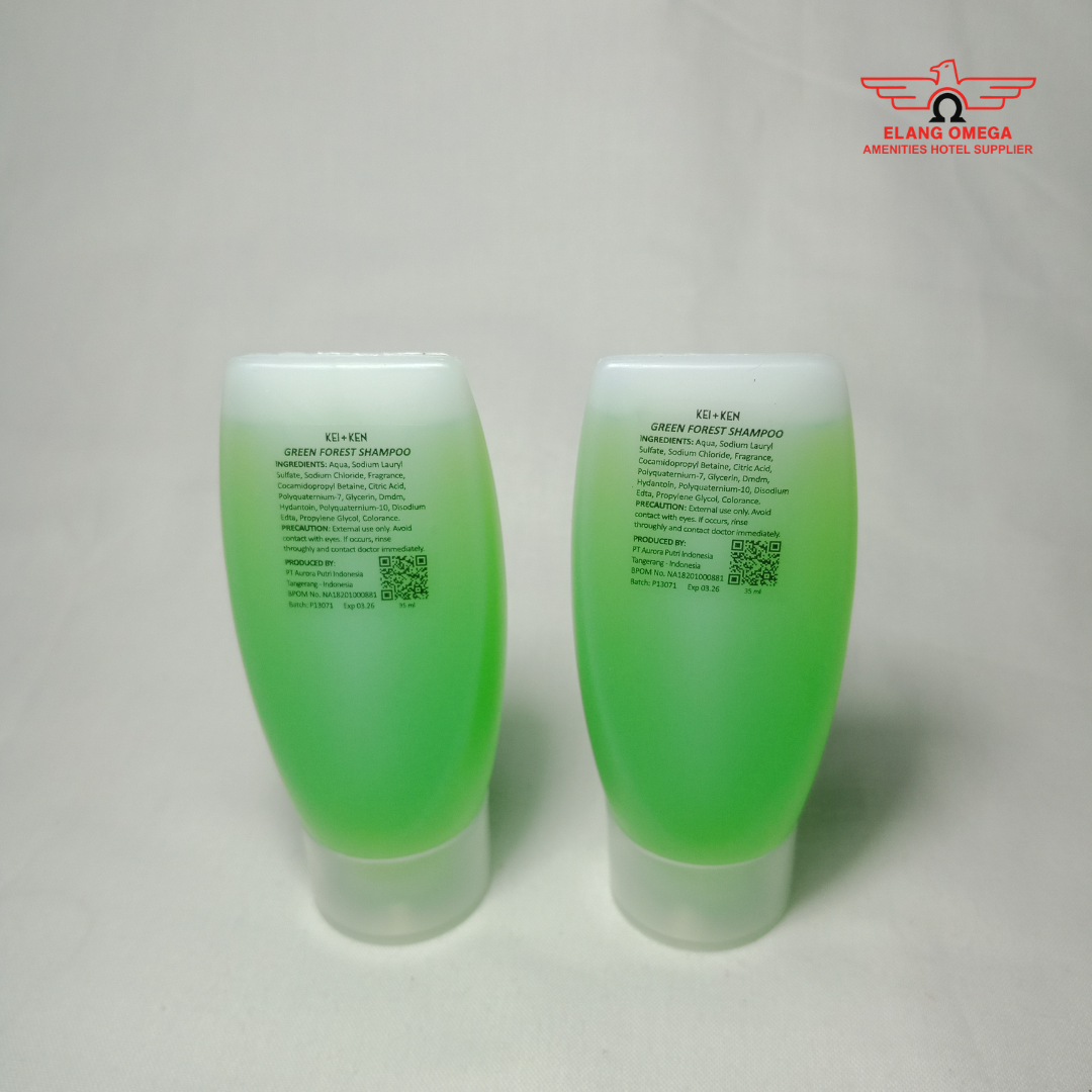 [100 pcs] Shampoo tube 35 ml Kei + Ken Green Forest