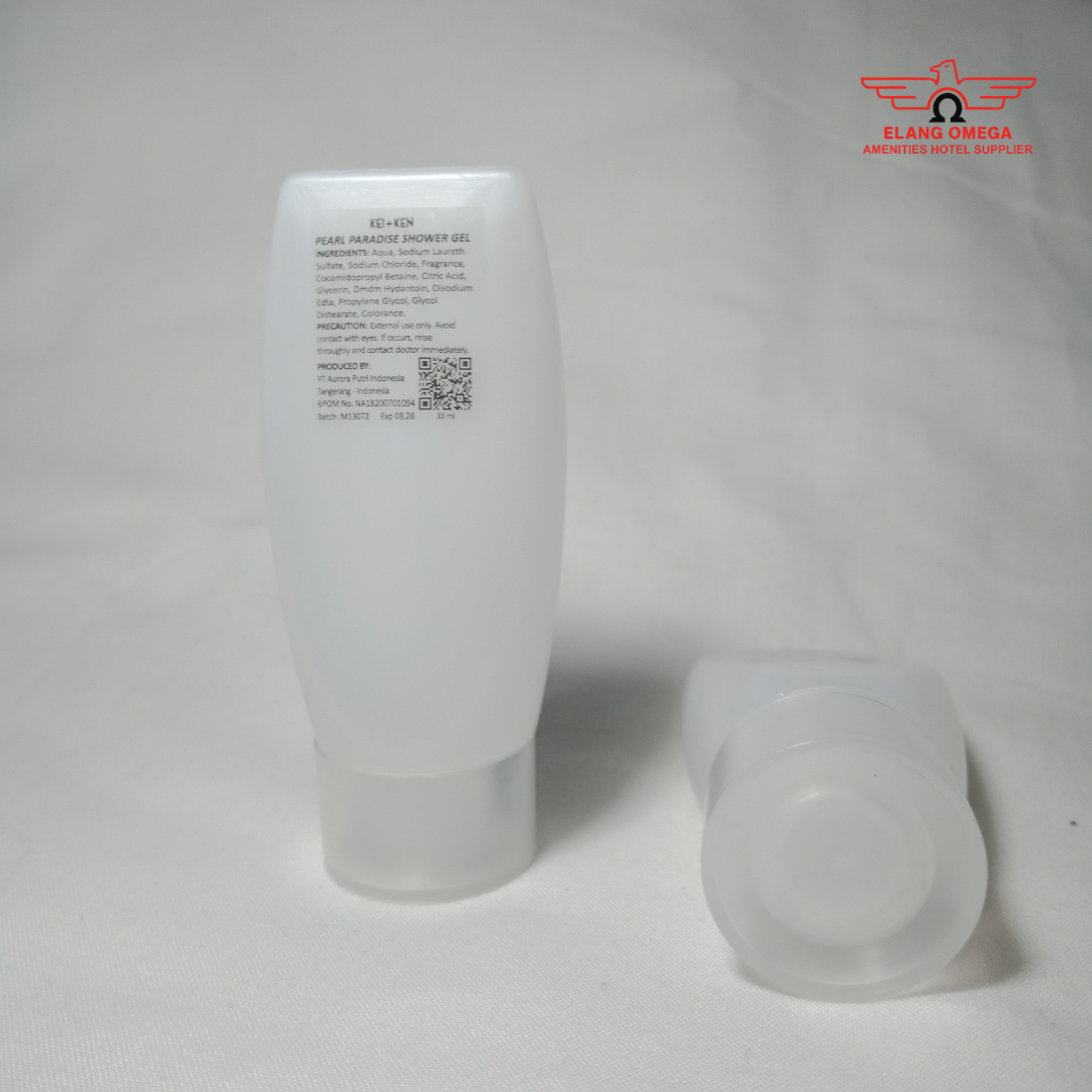 [100 pcs] Shower gel tube 35 ml Kei + Ken pearl paradise