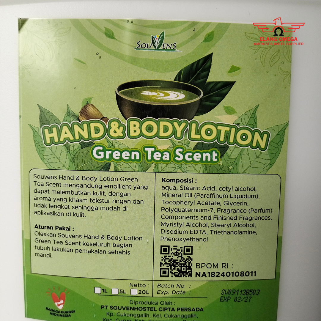 Hand & body lotion Kemasan Jerigen 5 liter Green tea Scent