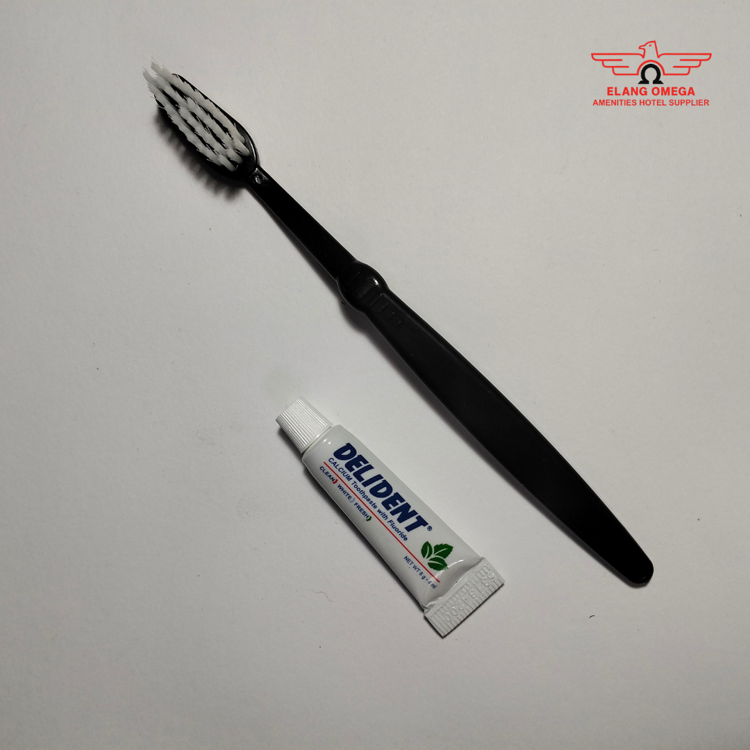 [100 pcs] Dental Kit Sikat Hitam Pasta Delident 6gr