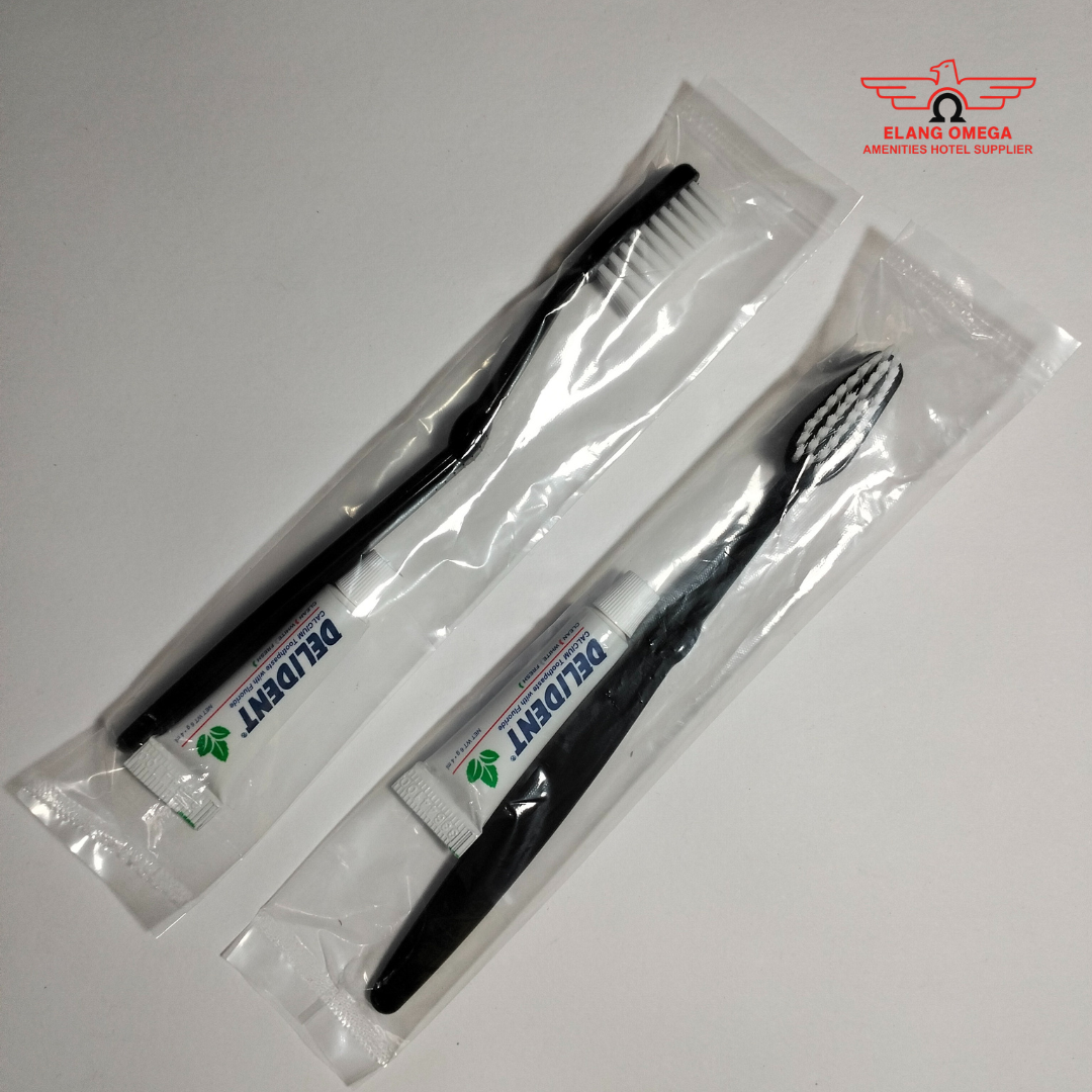 [100 pcs] Dental Kit Sikat Hitam Pasta Delident 6gr