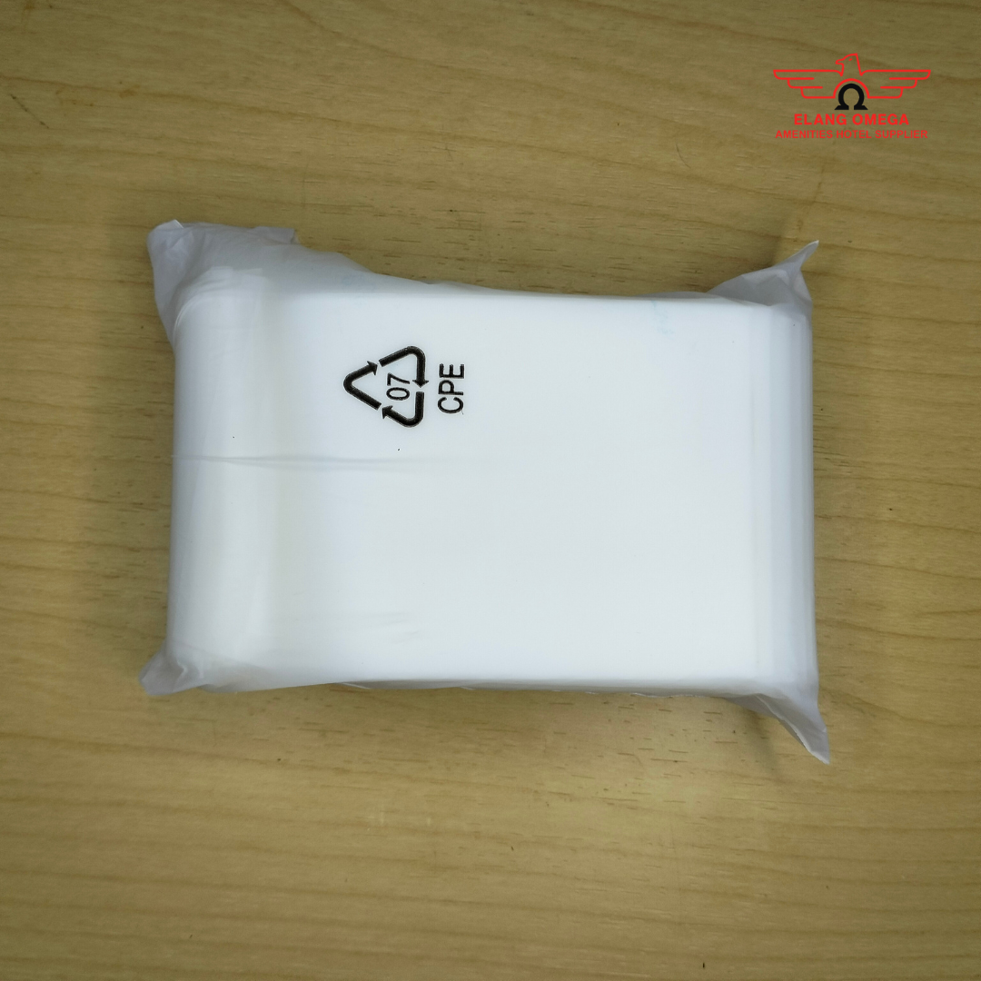 [200 pcs] Plastik Buram Sanitary, shower cap 7 x 9 /80mic Soft