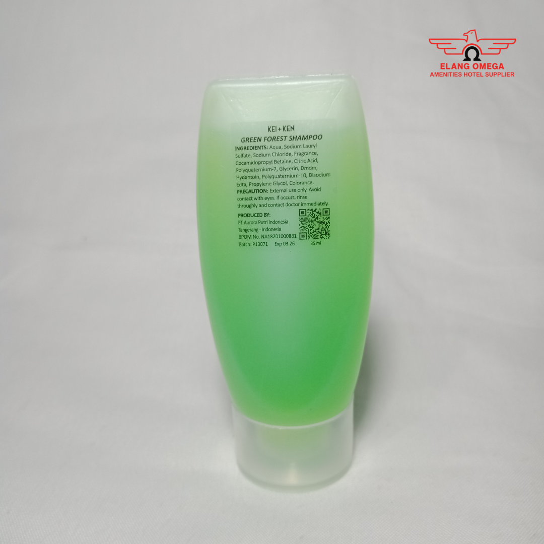 [100 pcs] Shampoo tube 35 ml Kei + Ken Green Forest