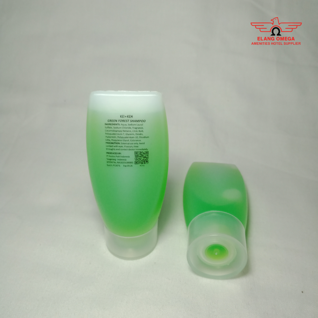[100 pcs] Shampoo tube 35 ml Kei + Ken Green Forest