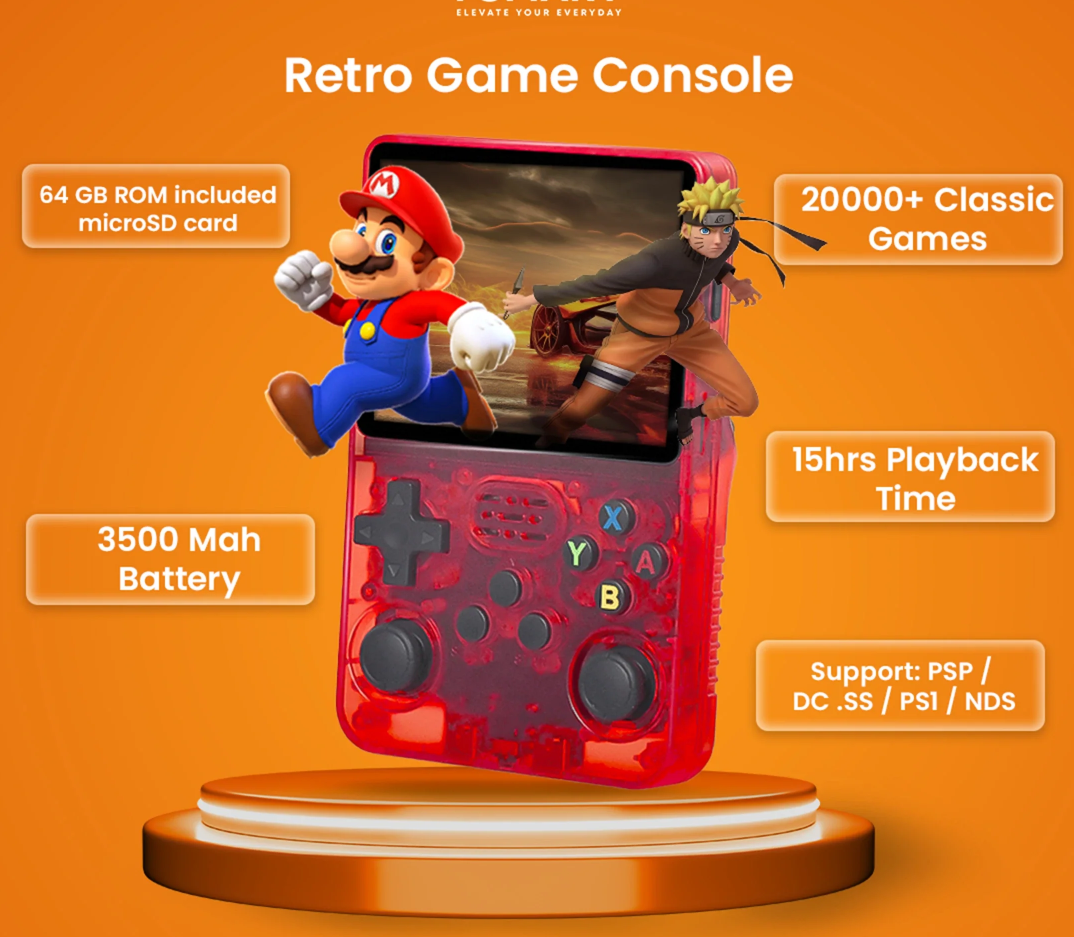 Smart Retro Game Console- 20,000+ Classic Games and Handled 3.5"HD Screen