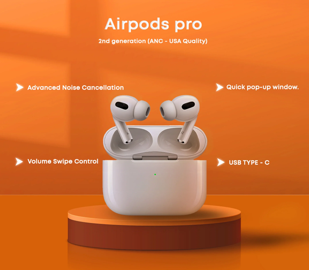Apple AirPods Pro (2nd Generation) – Active Noise Cancellation & Adaptive Audio