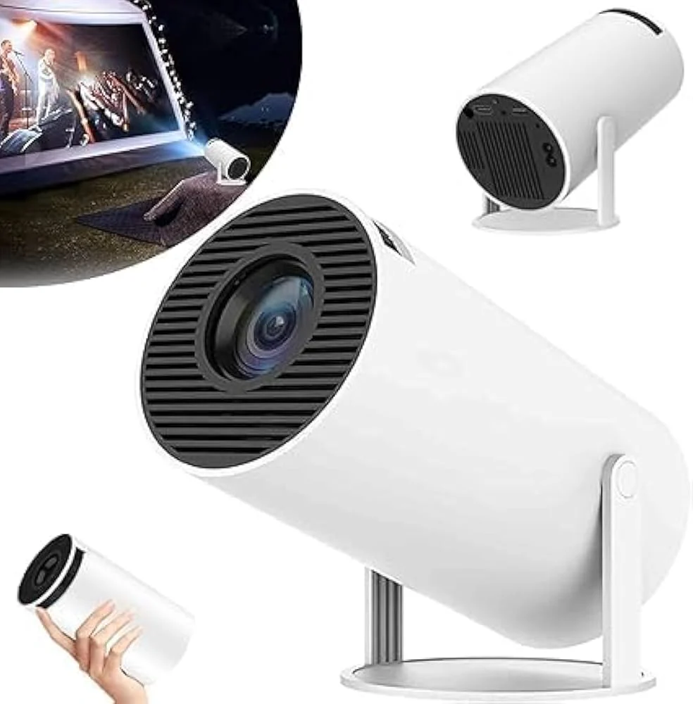 Smart 4K Android Projector – With Built-in Speaker, HDMI, Wi-Fi, Netflix, YouTube + P9 Boom Headphone(ANC)