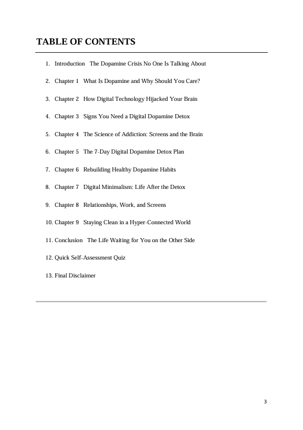 Digital Dopamine Detox