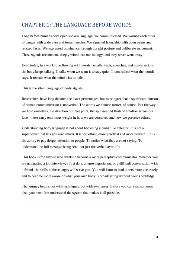 The Silent Language of Body Signals