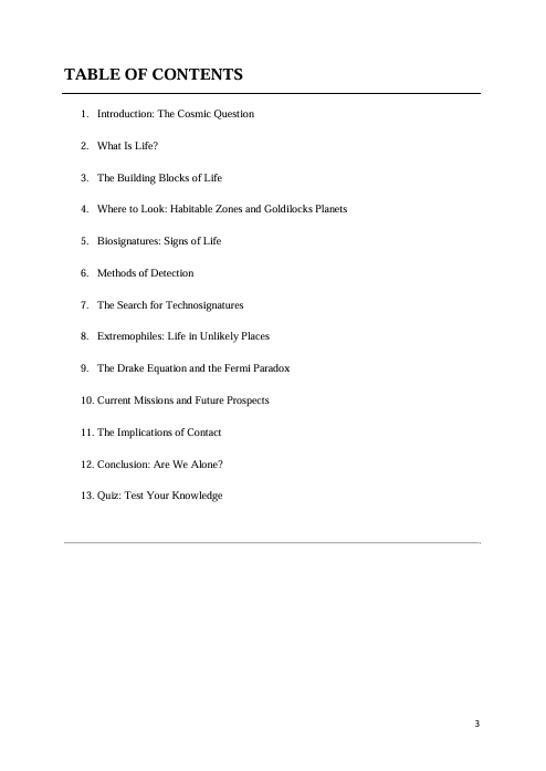 Cosmic Life Detection