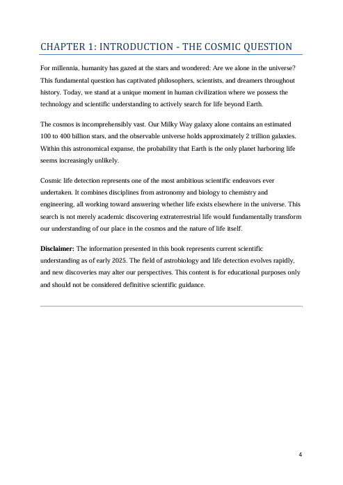 Cosmic Life Detection