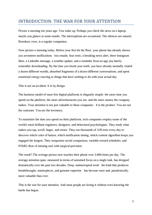 Eliminating Distractions in the Digital Age