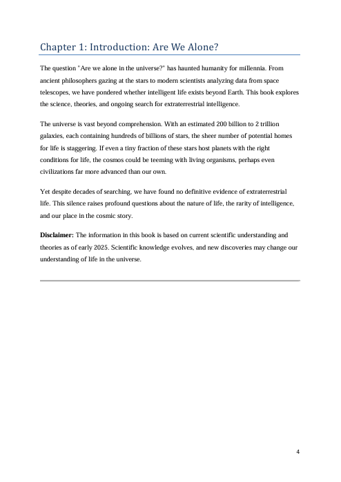 Intelligent Life in the Universe