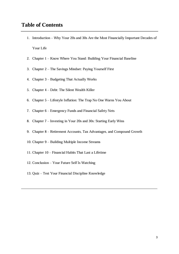 Financial Discipline in Your 20s and 30s