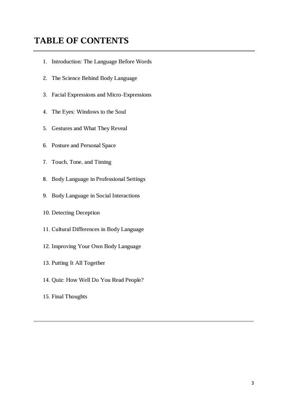 The Silent Language of Body Signals