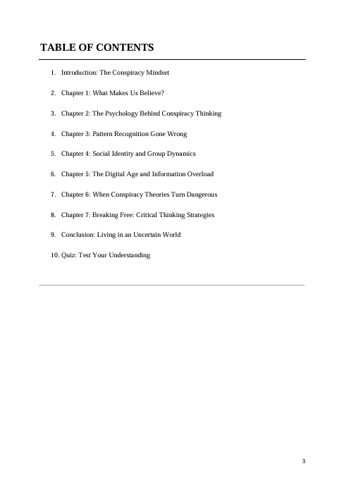 Psychology of Conspiracy